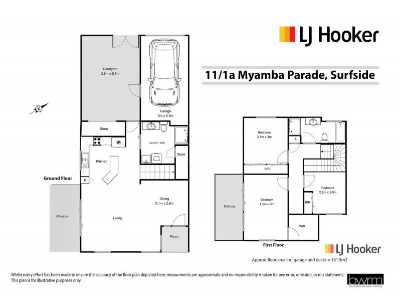 11/1a-1b Myamba Parade, Surfside NSW 2536 Floorplan
