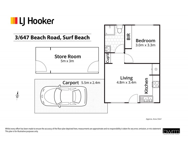 3/647 Beach Road, Surf Beach NSW 2536 Floorplan
