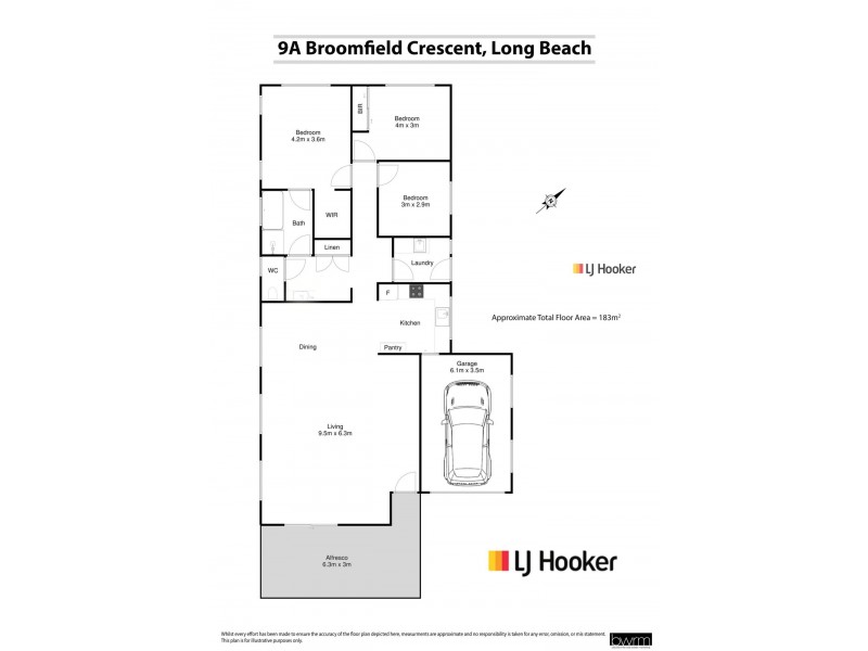 9A Broomfield Crescent, Long Beach NSW 2536 Floorplan