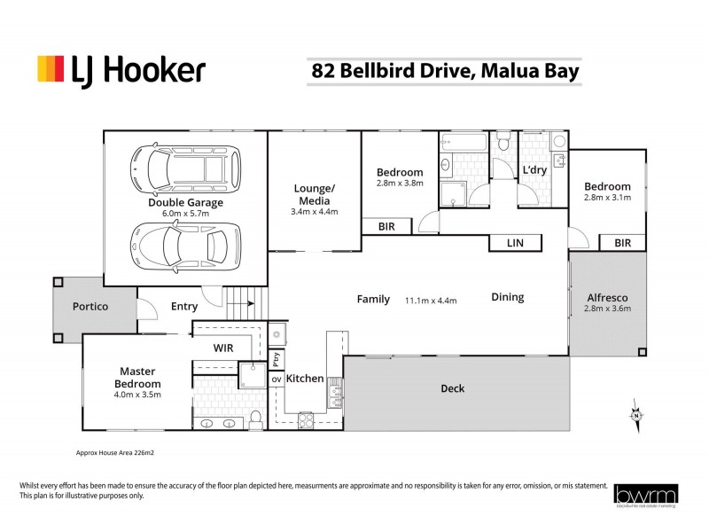 82 Bellbird Drive, Malua Bay NSW 2536 Floorplan