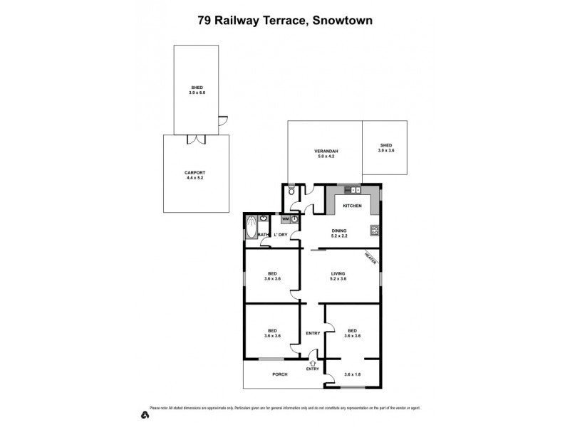79 Railway Terrace, Snowtown SA 5520 Floorplan