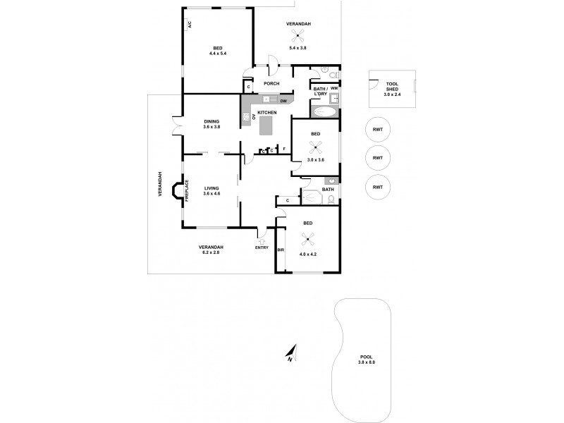 22 MAIN NORTH ROAD, Auburn SA 5451 Floorplan