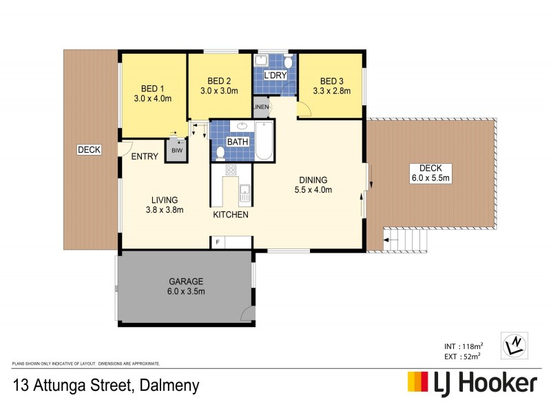 13 Attunga Street, Dalmeny NSW 2546 Floorplan