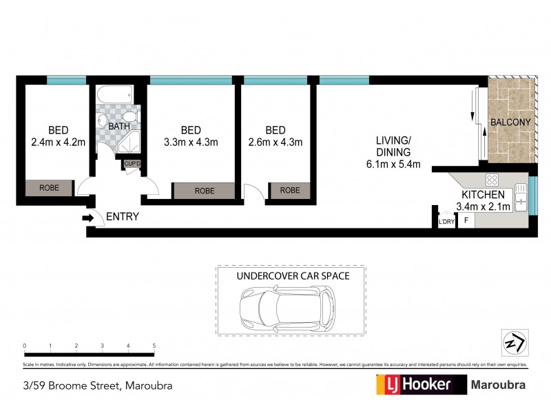 3/59 Broome Street, Maroubra NSW 2035 Floorplan