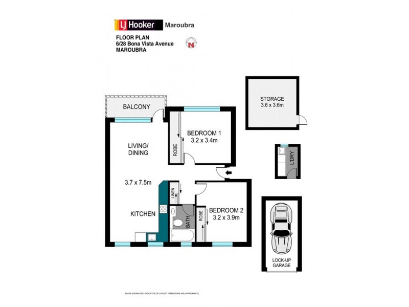 6/28 Bona Vista Avenue, Maroubra NSW 2035 Floorplan
