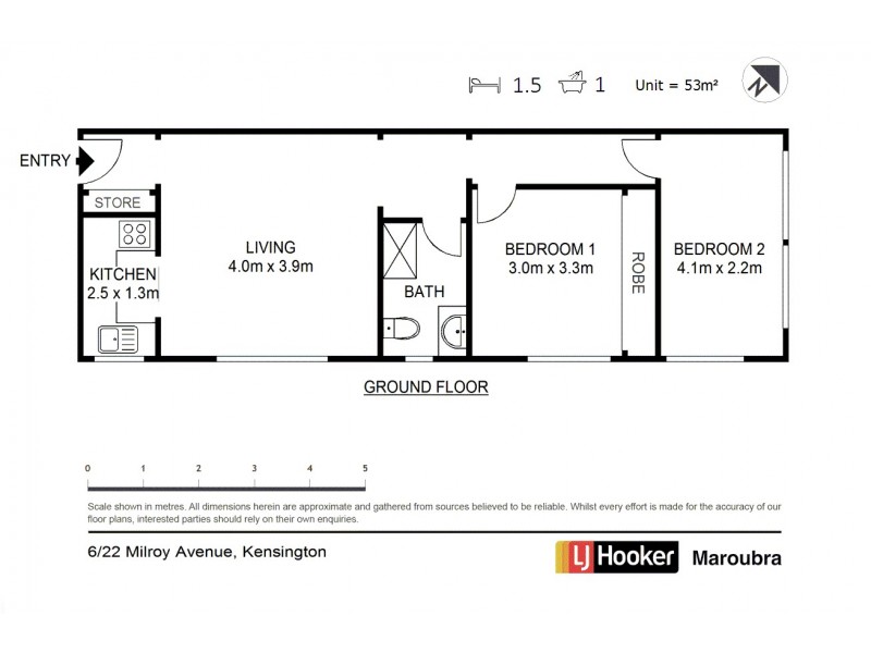 6/22 Milroy Avenue, Kensington NSW 2033 Floorplan
