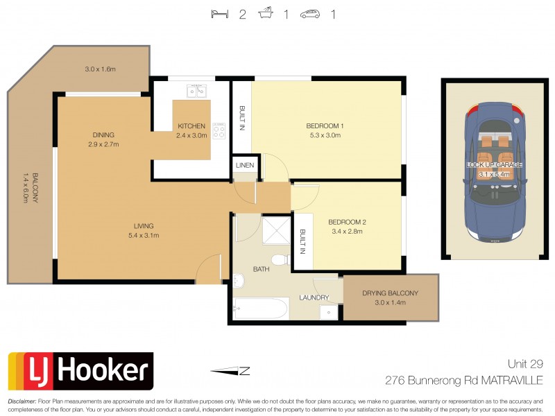 29/276 Bunnerong Road, Hillsdale NSW 2036 Floorplan