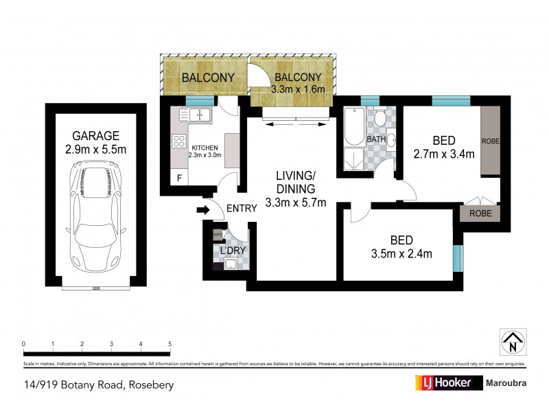 14/919 Botany Road, Rosebery NSW 2018 Floorplan