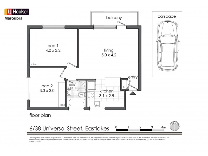 6/38 Universal Street, Eastlakes NSW 2018 Floorplan