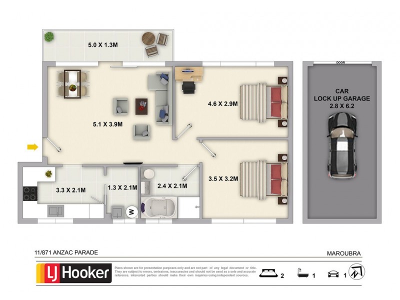 11/871 Anzac Parade, Maroubra NSW 2035 Floorplan