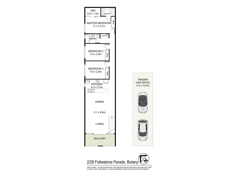 2/28 Folkestone Parade, Botany NSW 2019 Floorplan