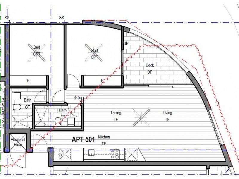 2BR/697-699 Anzac Parade, Maroubra NSW 2035 Floorplan