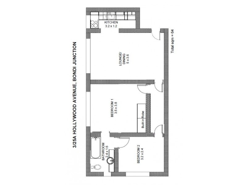 3/25a Hollywood Avenue, Bondi Junction NSW 2022 Floorplan