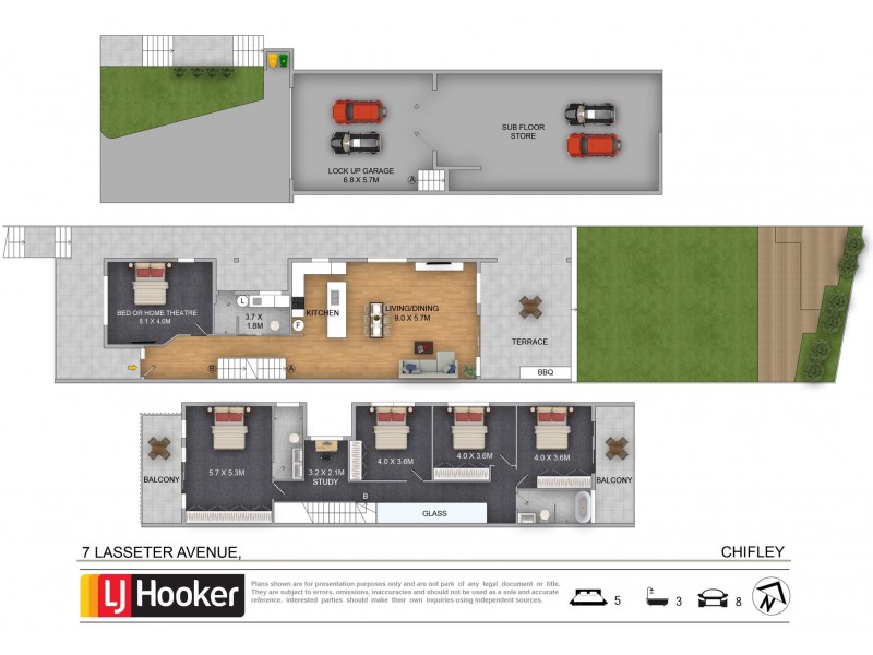 7 Lasseter Avenue, Chifley NSW 2036 Floorplan