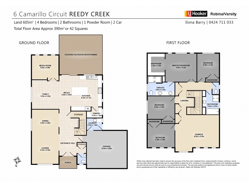 6 Camarillo Circuit, Reedy Creek QLD 4227 Floorplan