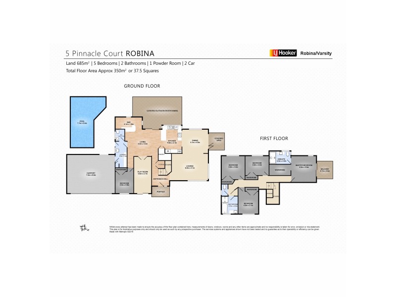 5 Pinnacle Court, Robina QLD 4226 Floorplan
