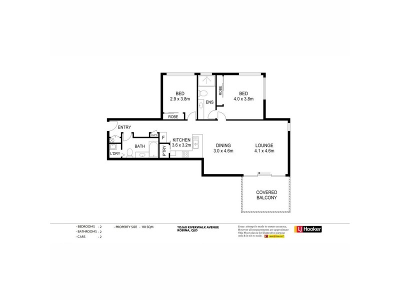 115/60 Riverwalk Avenue, Robina QLD 4226 Floorplan