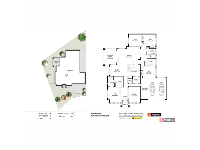 6 Gum Court, Burleigh Waters QLD 4220 Floorplan