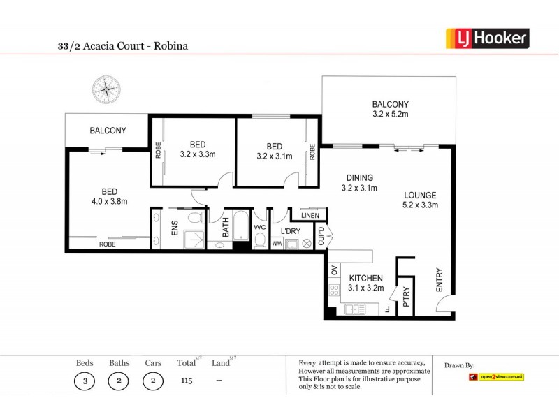 33/2 Acacia Court, Robina QLD 4226 Floorplan