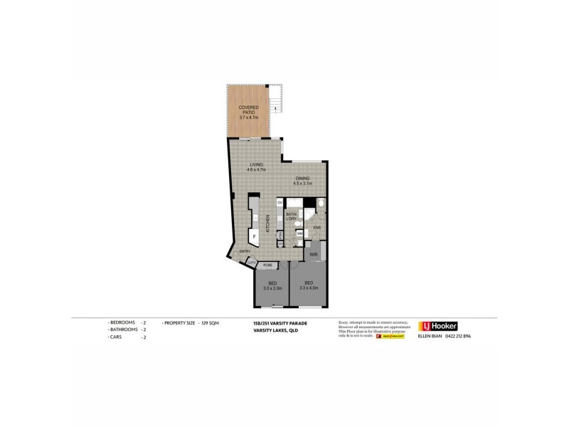 158/251 Varsity Parade, Varsity Lakes QLD 4227 Floorplan