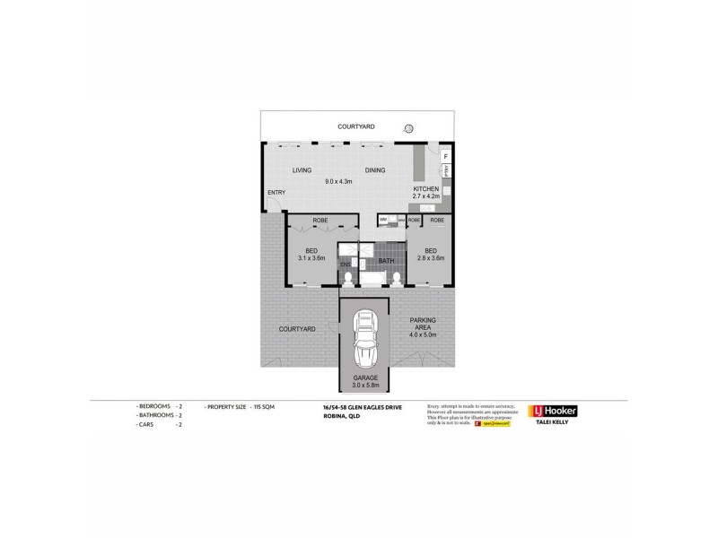 16/54-58 Glen Eagles Drive, Robina QLD 4226 Floorplan