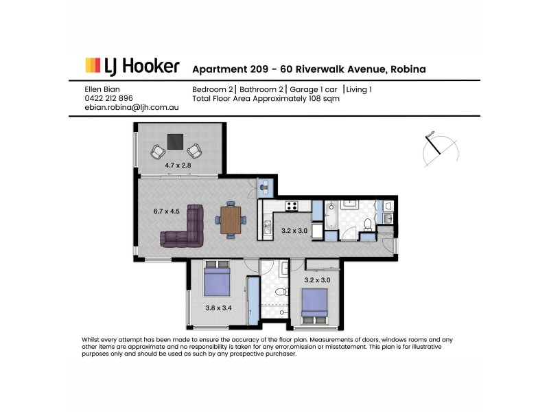 209/60 Riverwalk Avenue, Robina QLD 4226 Floorplan