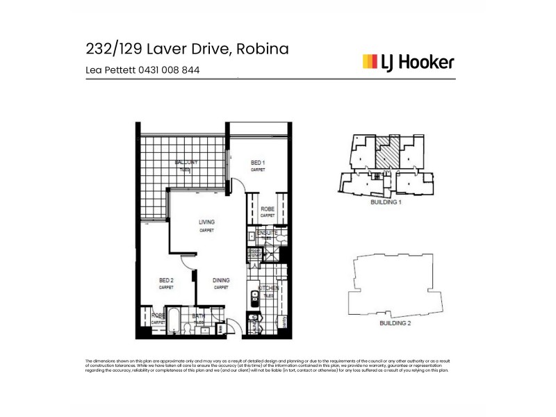232/129 Laver Drive, Robina QLD 4226 Floorplan