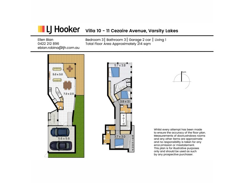 10/11 Cezaire Avenue, Varsity Lakes QLD 4227 Floorplan