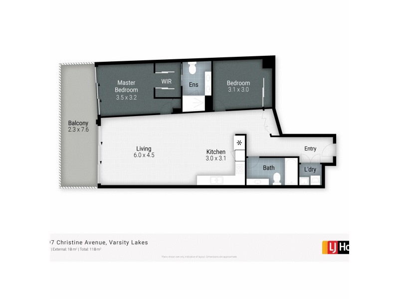 3102/397 Christine Avenue, Varsity Lakes QLD 4227 Floorplan