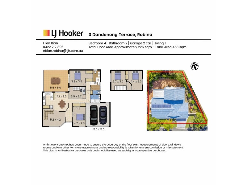 3 Dandenong Terrace, Robina QLD 4226 Floorplan