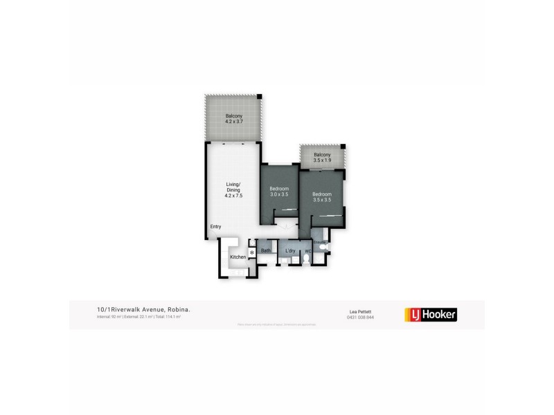 10/1 Riverwalk Avenue, Robina QLD 4226 Floorplan