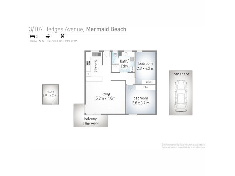 3/107 Hedges Avenue, Mermaid Beach QLD 4218 Floorplan