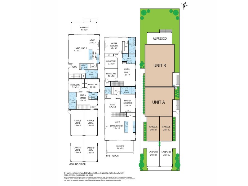 1 & 2/8 Fourteenth Avenue, Palm Beach QLD 4221 Floorplan