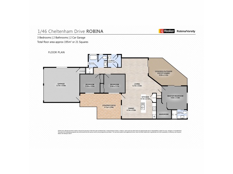 1/46 Cheltenham Drive, Robina QLD 4226 Floorplan