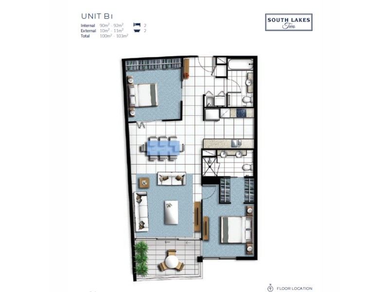 2515/397 Christine Avenue, Varsity Lakes QLD 4227 Floorplan
