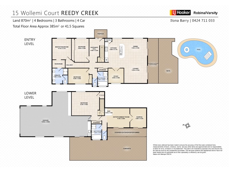 15 Wollemi Court, Reedy Creek QLD 4227 Floorplan