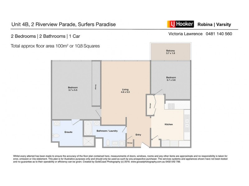 4B/2 Riverview Parade, Surfers Paradise QLD 4217 Floorplan