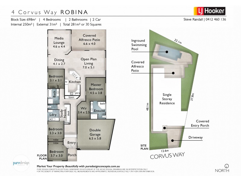 12 Corvus Way, Robina QLD 4226 Floorplan