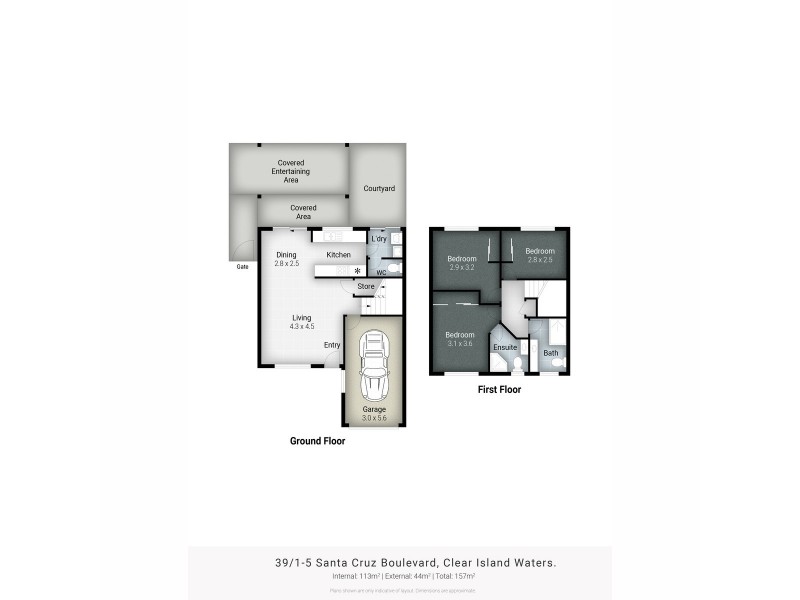 39/1-5 Santa Cruz Boulevard, Clear Island Waters QLD 4226 Floorplan