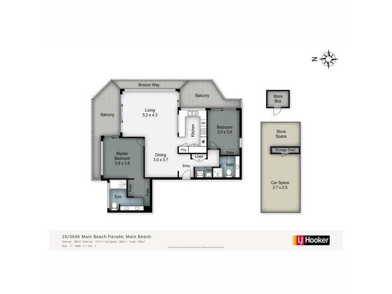 25/3656 Main Beach Parade, Main Beach QLD 4217 Floorplan