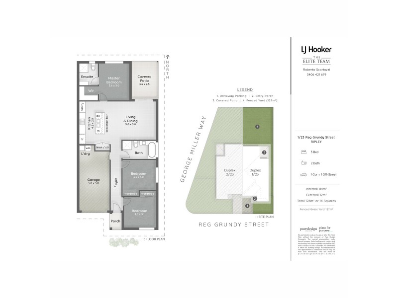 1 & 2/23 Reg Grundy Street, Ripley QLD 4306 Floorplan