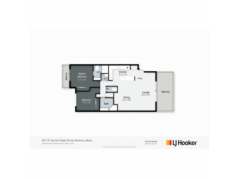 52/19 Carina Peak Drive, Varsity Lakes QLD 4227 Floorplan