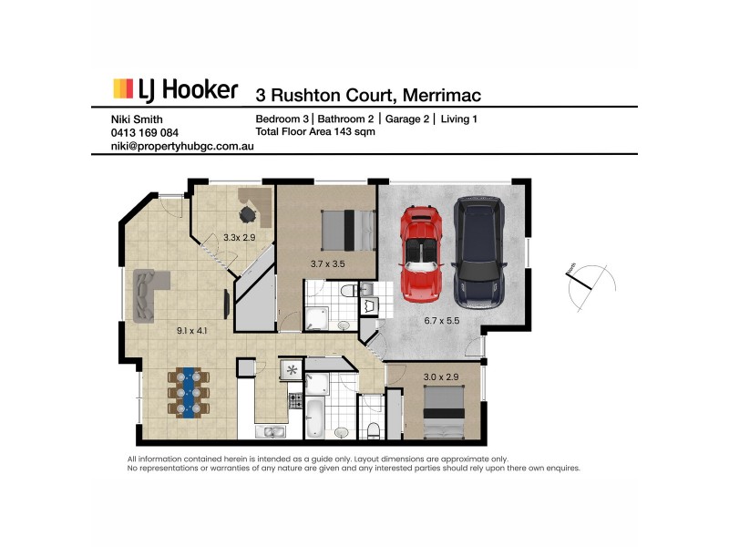 1/3 Rushton Court, Merrimac QLD 4226 Floorplan