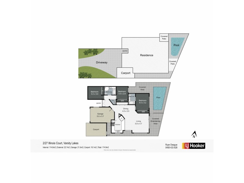 2/27 Illinois Court, Varsity Lakes QLD 4227 Floorplan