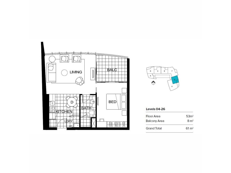 2506/3440 Surfers Paradise Boulevard, Surfers Paradise QLD 4217 Floorplan