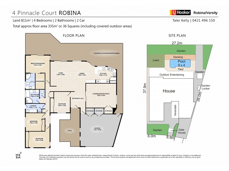 4 Pinnacle Court, Robina QLD 4226 Floorplan