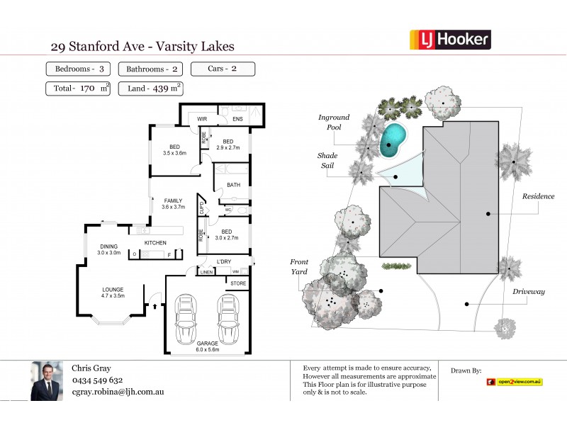29 Stanford Avenue, Varsity Lakes QLD 4227 Floorplan
