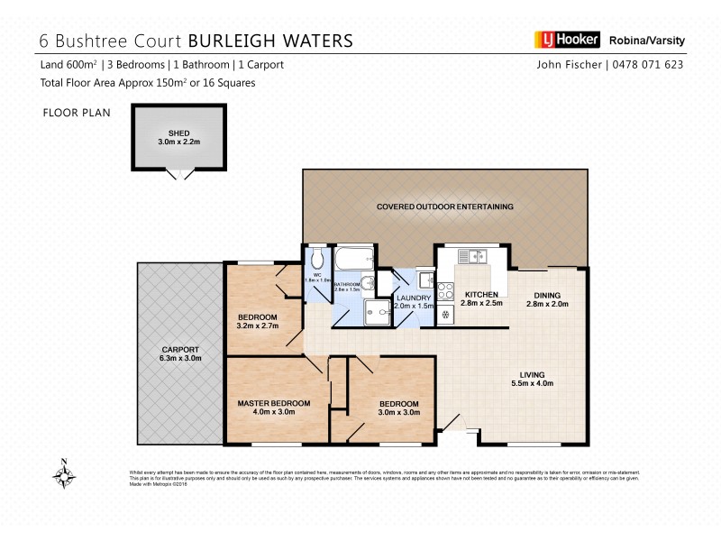 6 Bushtree Court, Burleigh Waters QLD 4220 Floorplan