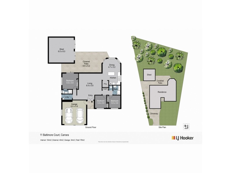 11 Baltimore Crt, Carrara QLD 4211 Floorplan