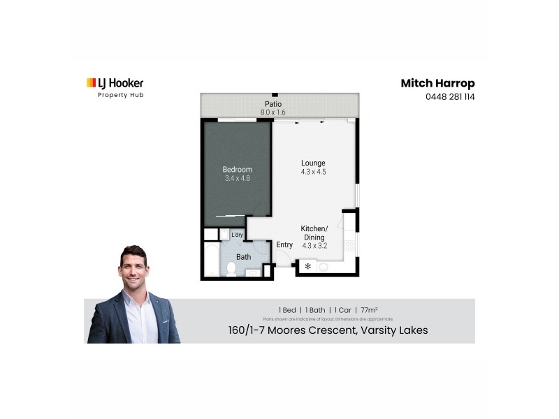 160/1-7 Moores Crescent, Varsity Lakes QLD 4227 Floorplan